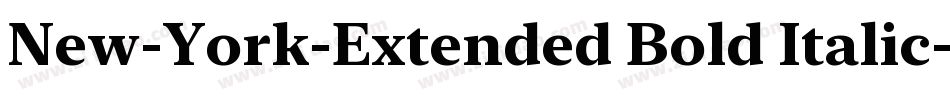 New-York-Extended Bold Italic字体转换